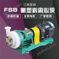 江南泵阀 65FSB-32氟塑料合金耐腐蚀离心泵 机械密封冲洗泵
