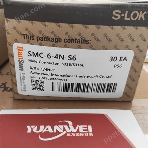 s-lok接头SMC-6-4N-S6可替代swagelok